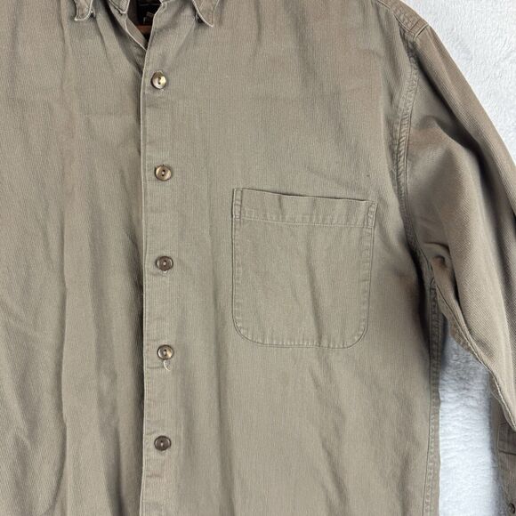 Bruno Shirt Mens Medium Brown Long Sleeve Button Down Cotton Casual Washable - Picture 3 of 8